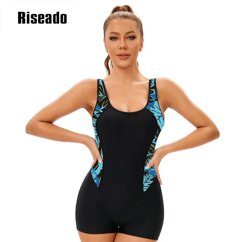 Women's One Piece Slimming Swimwear Beach Bathing Suit Indoor Pool Korea Swimsuit