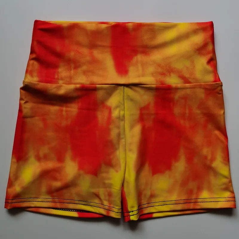 Women's Peach Hot Pants Heart Hip Tight Fitness Dance Sports Shorts