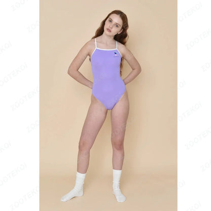 Swimwear Printed Designs Women's Swimming Suit Swimming Pro Team Long Training Comfortable Swimwear Race Training Suit