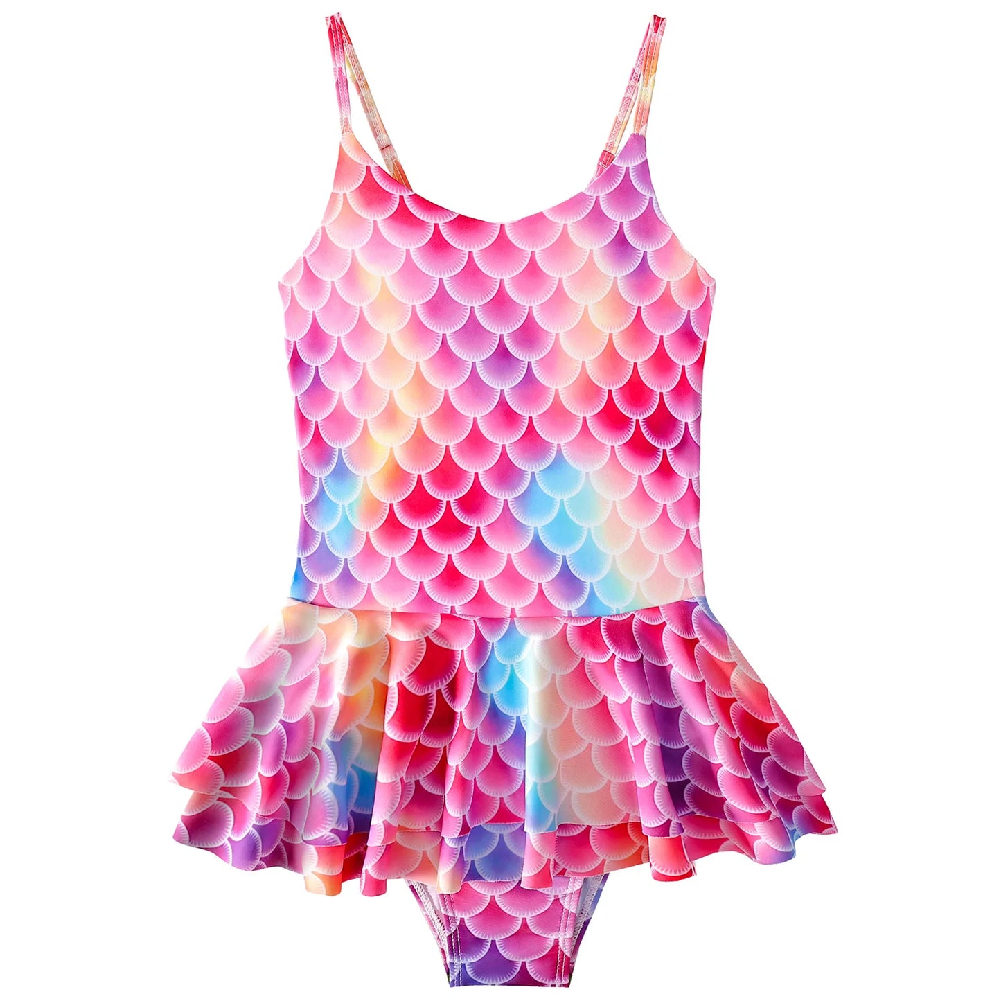 Kids Girls' Mermaid Swimsuit With One-Shoulder High-Stretch Fabric For Beach & Pool Swimwear For Youngsters Dresses Age For 3-10