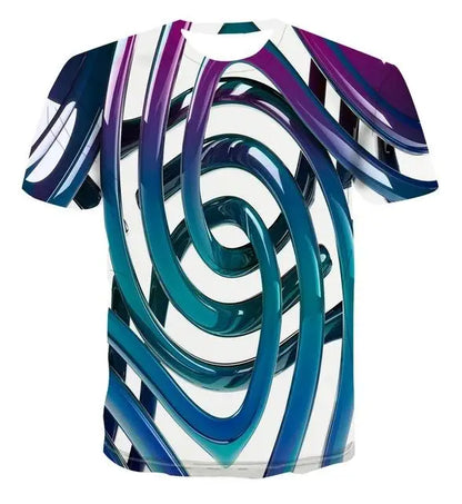 Men's 3d T-shirt Casual Short-sleeved O-neck Fashion Funny Printing T-shirt Men and Women T-shirt High-quality