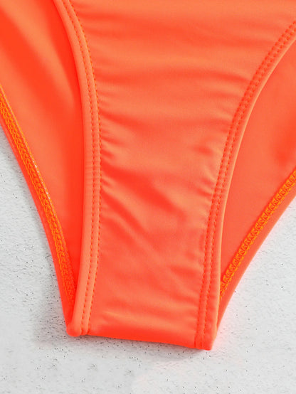 VigoCasey Solid Strapped Swimwear Women Mesh Patchwork Tankini Set Backless Push Up Swimsuit Summer Beach Bathing Suit