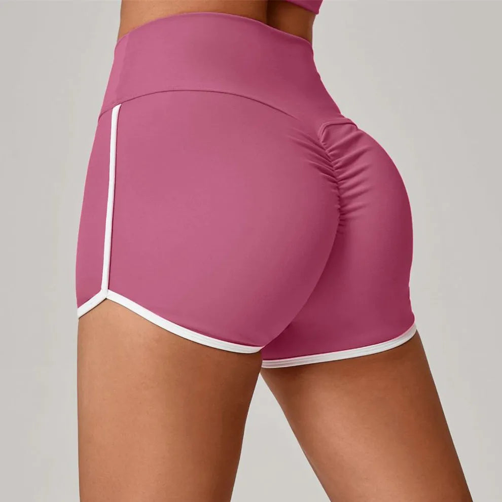 Women's Sports Yoga Shorts High Waist Scrunch Fitness Running Cycling Quick Dry Exercise Female 3 Points Yoga Shorts