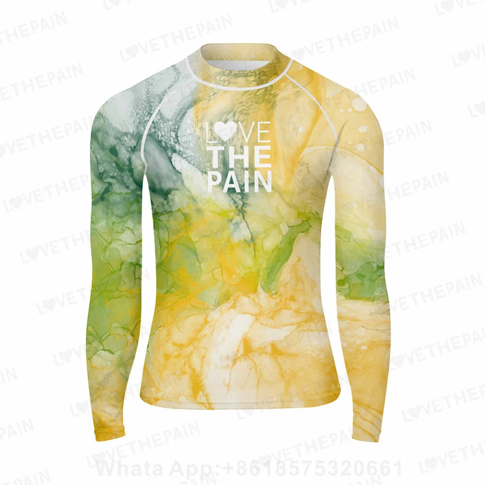 Men Long Sleeve Rash Guards Surf T-shirts UV Protection Swimsuit Surfing Diving Swimwear Swim Surf Beach Rash guard