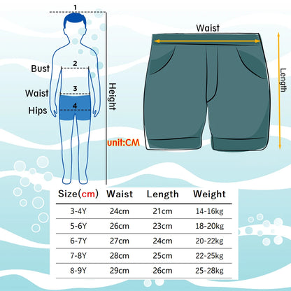Boys Swim Trunks Cartoon Shark Dinosaur Crocodile Swimwear Kids Beach Shorts