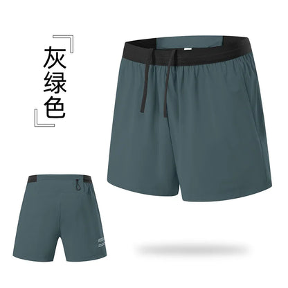 Mens Runnings Shorts Double Deck Fitness Shorts with Pocket 2 in 1 Sports Shorts Jogging Workout Clothes Gym Clothing Sportswear
