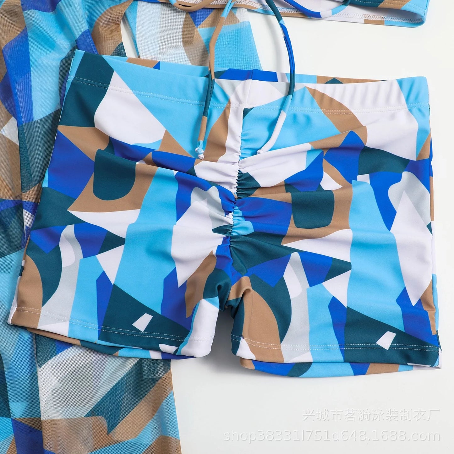 Summer Print Bikinis Swimwear Female Swimsuit Beachwear Push Up Three-Piece Bikini Set Women Swimming Bathing Suit