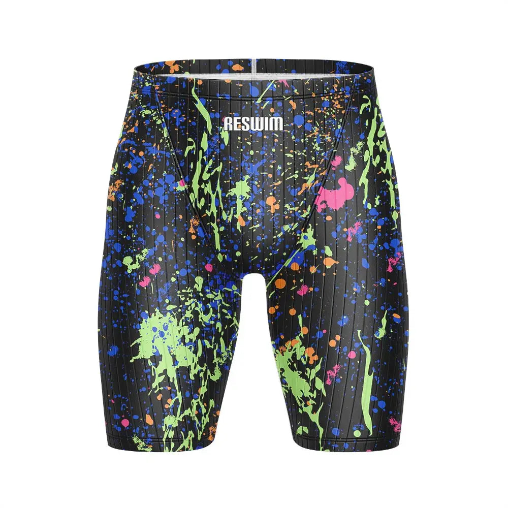 Summer Men's Beach Swimming Trunks Pro Swim Jammer Endurance Athletic Training Swimsuit Shorts Swimwear Jammer Tights Surf Pants