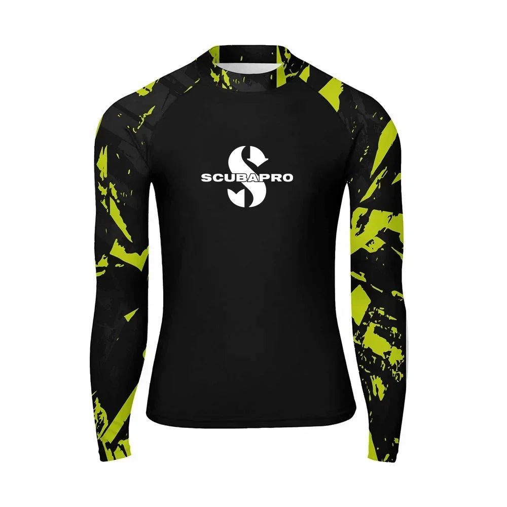 Men's Rash Guard Surfing Diving Swimwear Long Sleeve T-shirts UV Protection Swimsuit Swimming Shirt Beach Clothes Rash guard