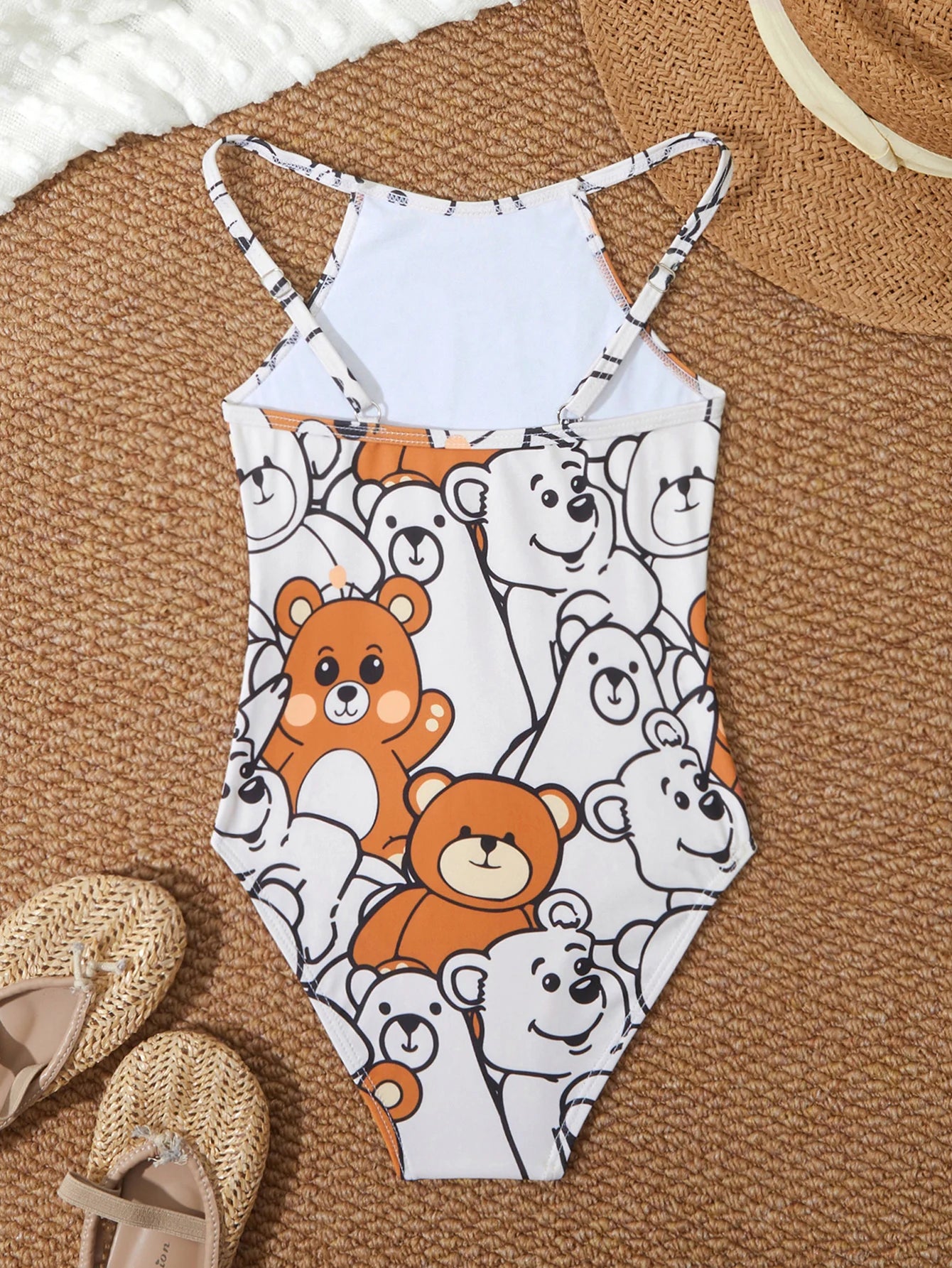 Printed Girls Swimsuit One Piece Kids Strappy Swimwear Children Swimming Bathing Swim Suit Beachwear