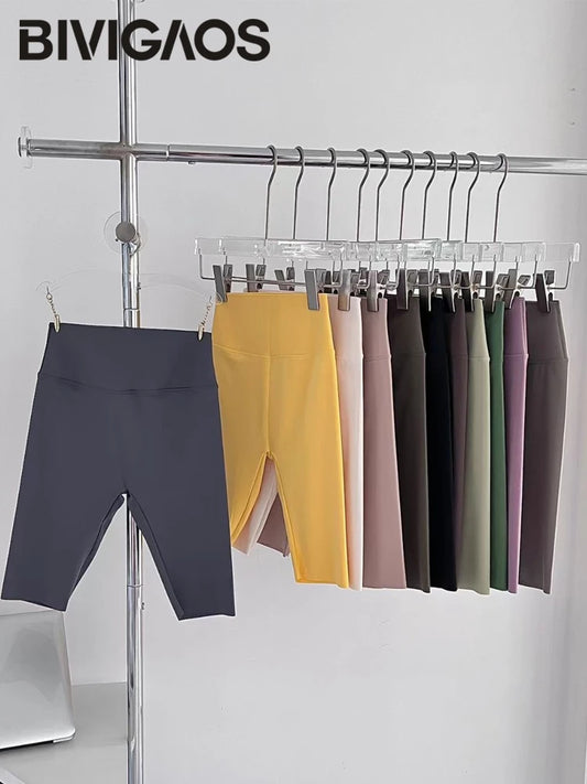 Summer Thin Seamless Sharkskin Cycling Shorts Women Tight Elastic Sport Fitness Running Biker Shorts Slim Gym Yoga Shorts