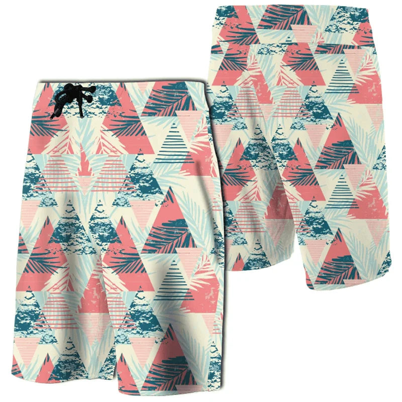 2024 Men Beach Shorts Hawaii Summer Tropical Polynesian Kanaka Women Board Shorts 3D Print Swim Trunks Ropa Hombre Short Pants