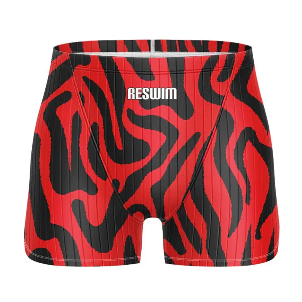 Men's Swim Jammer Swimsuit Athletic Training Racing Swimwear Swimming Trunks For Beach Tights Shorts Quick Dry Bathing Suit