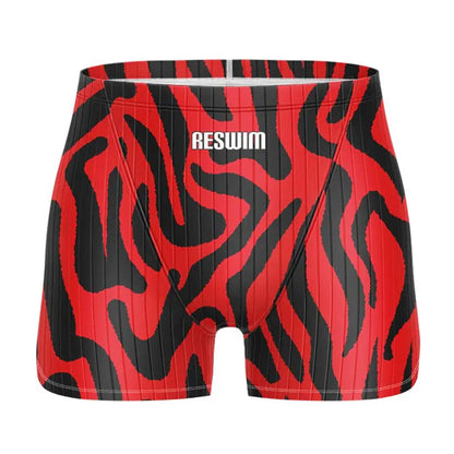 Men's Swim Jammer Swimsuit Athletic Training Racing Swimwear Swimming Trunks For Beach Tights Shorts Quick Dry Bathing Suit