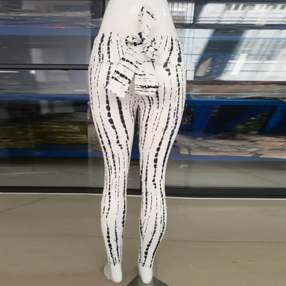 High Waist Bowknot Leggings Butterfly Print Yoga Pants Bandage Tights for Women Push Up Exercise Fitness Workout Legging