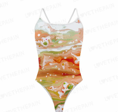 Love The Pain  Women's  One-piece Triangle Swimsuit Sports Function Training Swimsuit Competition