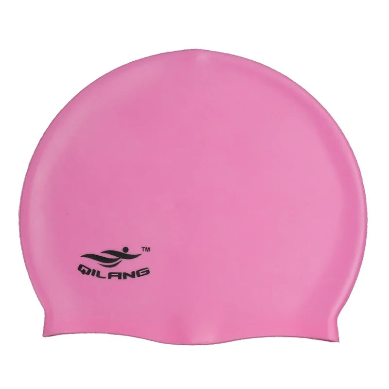 Waterproof Silicone Swim Caps Women Men High Elastic Flexible Protect Ears Hair Swimming Pool Hat for Adults Children Girls Boys