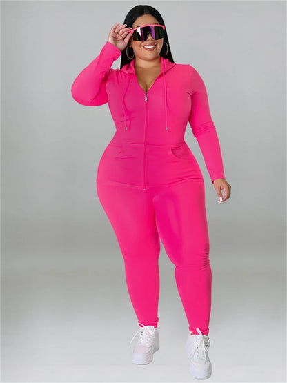 Wmstar Plus Size Two Piece Outfits Women Hoodies Sweatsuit Leggings Pants Sets Solid Stretch Matching