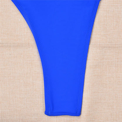 Tummy Cut Out Halter Women Thong Swimwear One Piece Swimsuit Female High Cut Monokini Rings Bathing Suit Swim Beach Wear