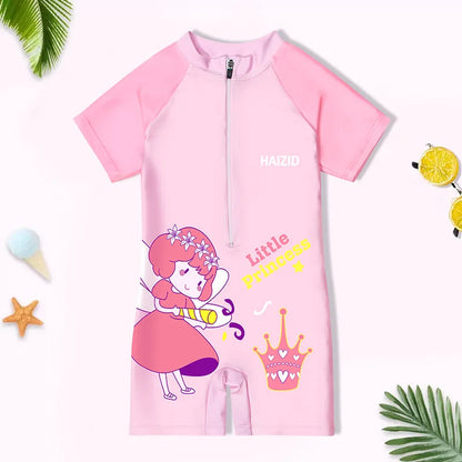 Kids Swimsuit Cute Cartoon Boy Girl One-piece Swimsuit Small, Medium and Big Kids Swimsuit Baby One-piece Swimsuit