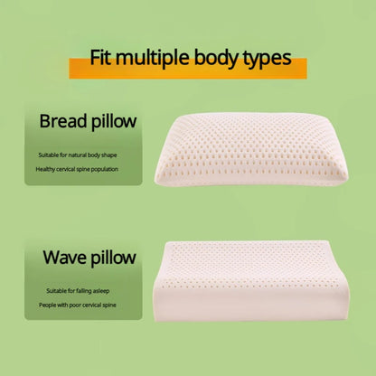Talalay Latex Pillow - Thai Natural Rubber Neck Support Sleep Pillow Ergonomic Desig for Adults, Single Pillow Core for Home Use