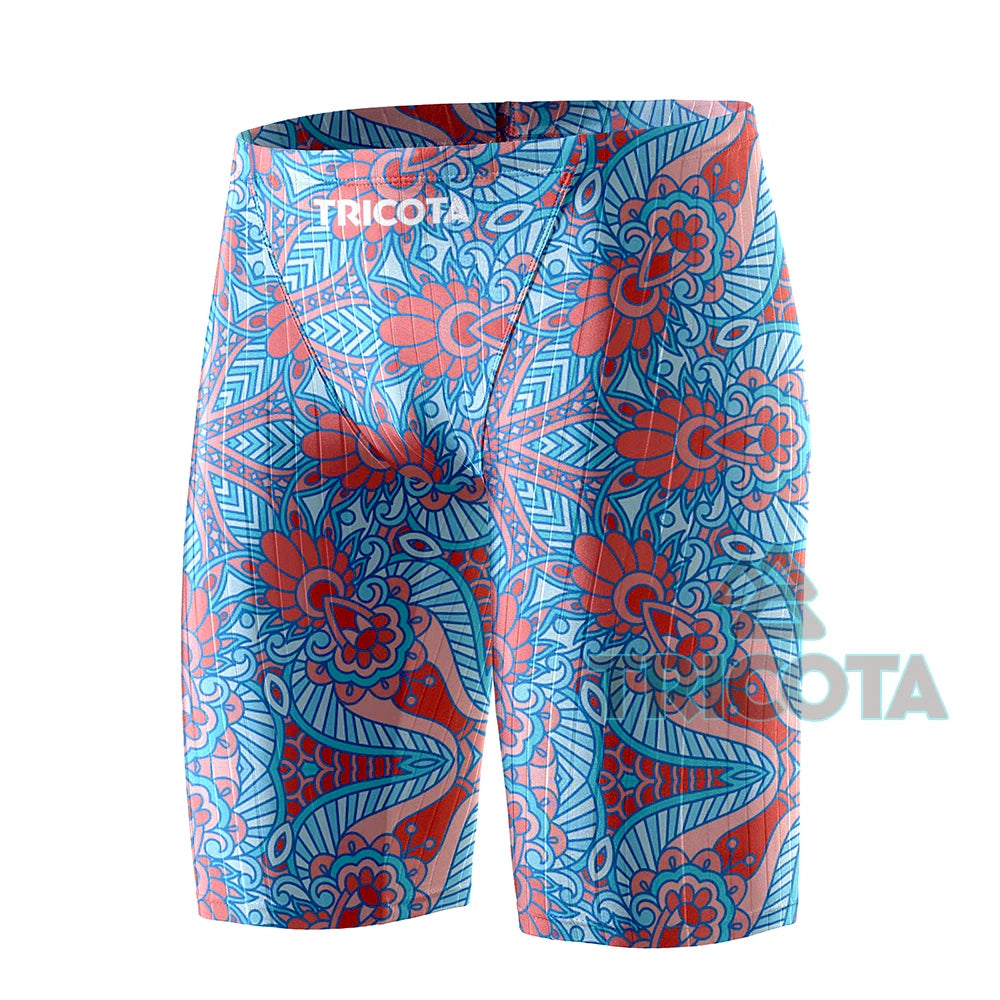Surfing Shorts Men Swim Pants Jammers Athletic Competition Training Swimsuit Durable Chlorine Resistant Endurance Beach Trunks