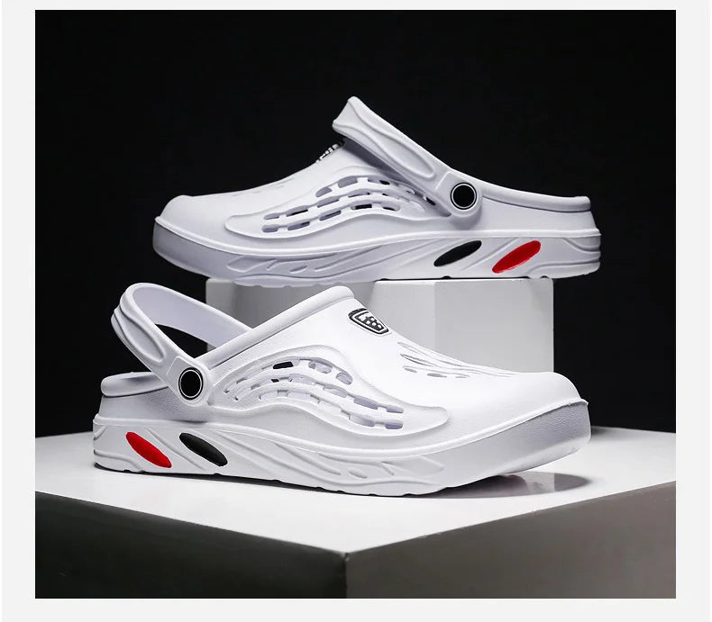 Men Sandals Light EVA Men's Casual Shoes Hole Shoes Clogs Home Garden Outdoor Male Beach Flat Slippers Big Size 49