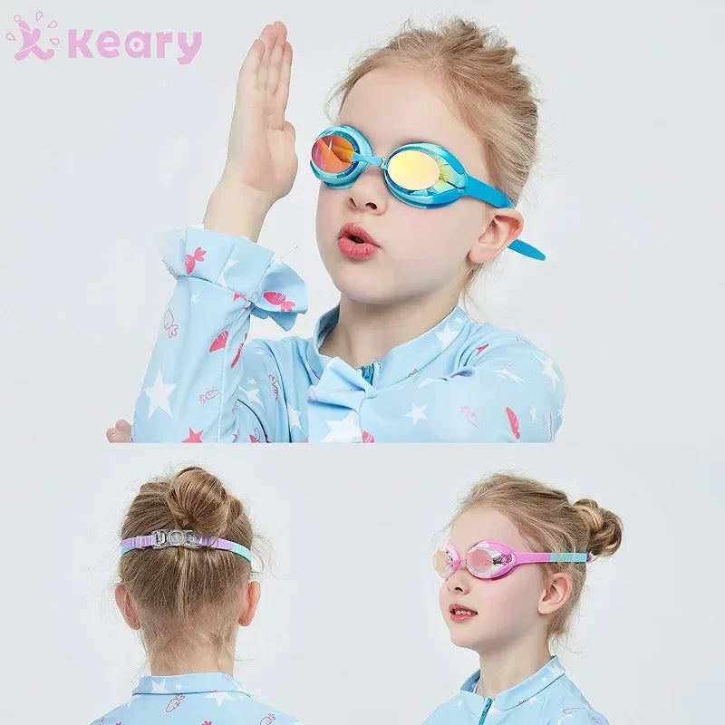 Children's Swim Goggles Electroplating High Definition Anti-fog Waterproof Comfortable Block Bright Light Vision Large Goggles