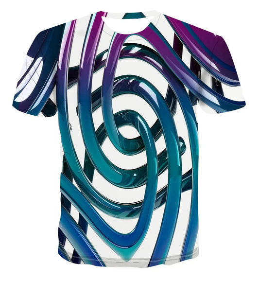 Men's 3d T-shirt Casual Short-sleeved O-neck Fashion Funny Printing T-shirt Men and Women T-shirt High-quality