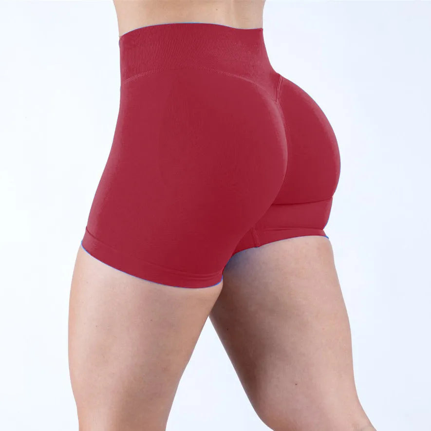 D-impact Gym Woman High Support Fitness Sports Biker Shorts Workout Scrunch Butt Yoga Seamless Leggings Running Shorts XP389