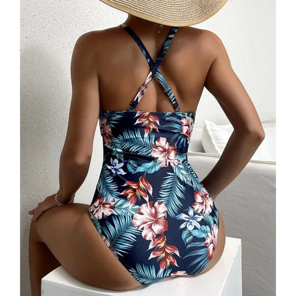 Net One-Piece Large Size Swimwear With Push Up Women Swimsuit Closed Female Body Bathing Suit For Pool Beach Wear