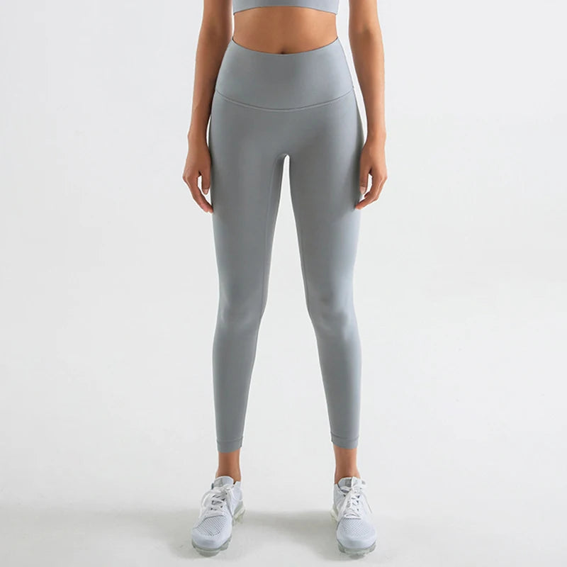 Nylon Leggings Women's Pants Yoga Sport Fitness Gym High Waist Elastic Breathable Leggings For Fitness Womens Clothing