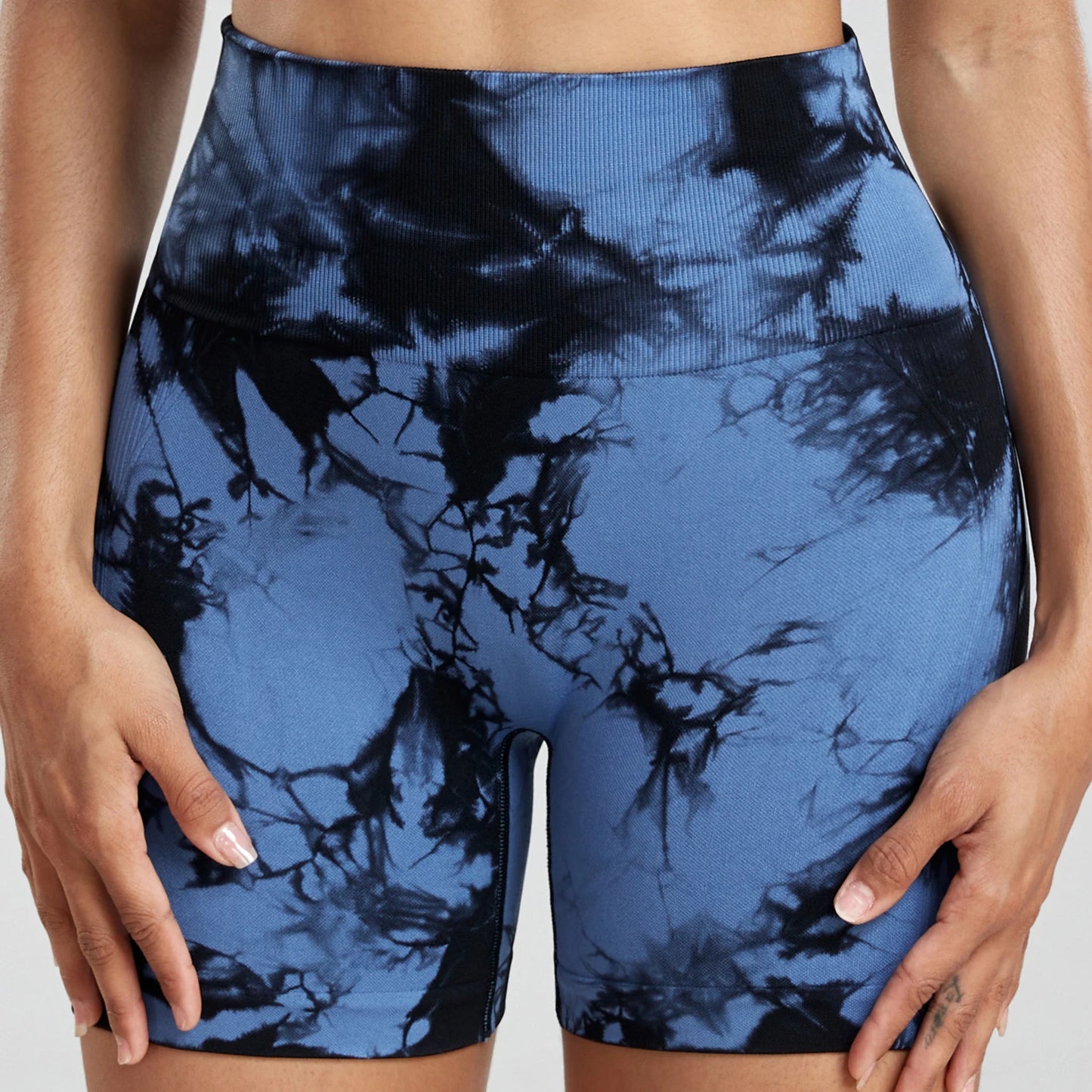 Push Up Gym Sport Shorts Women Seamless Summer Fitness Tie-Dye Cycling Shorts