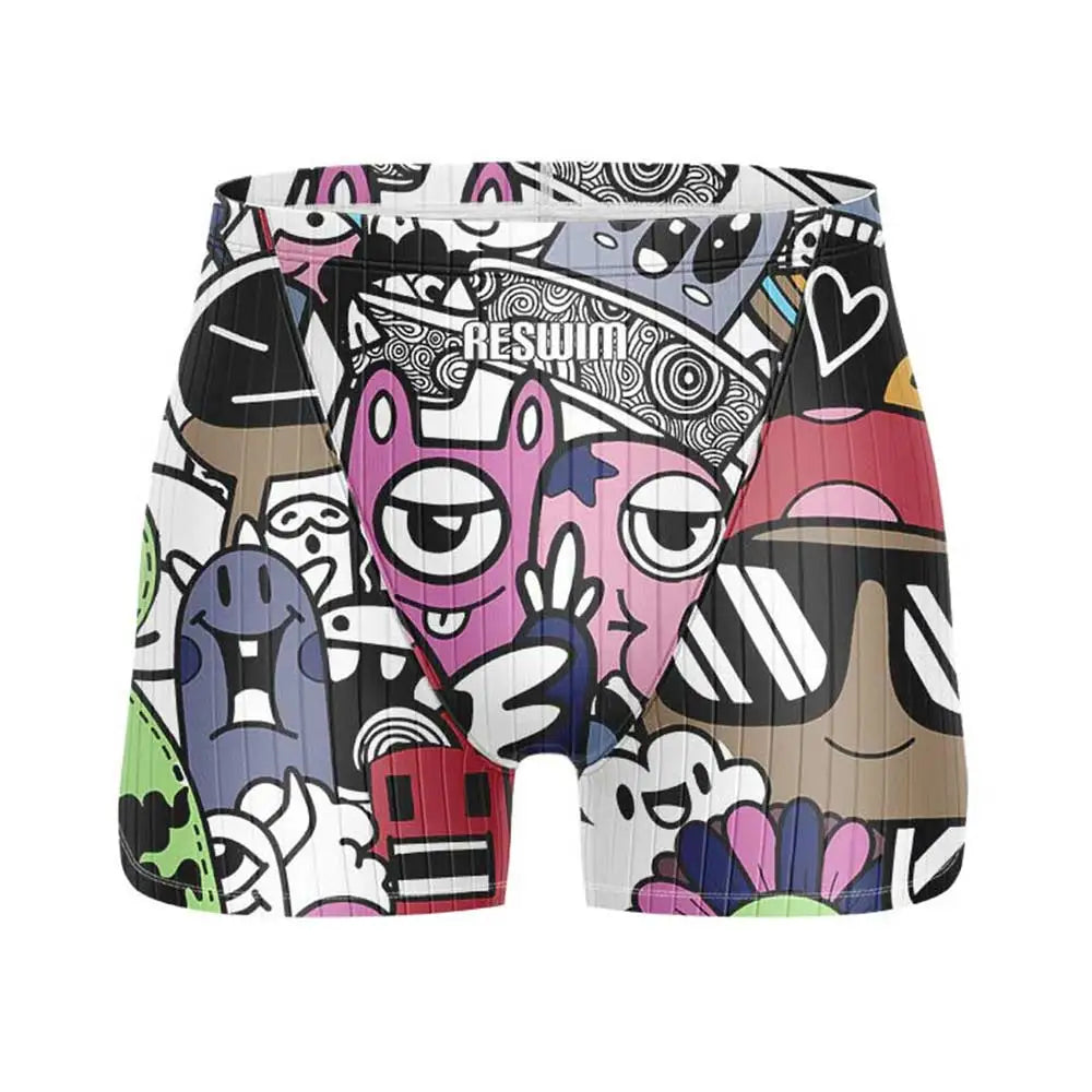 Men's Printed Swim Jammer Shorts