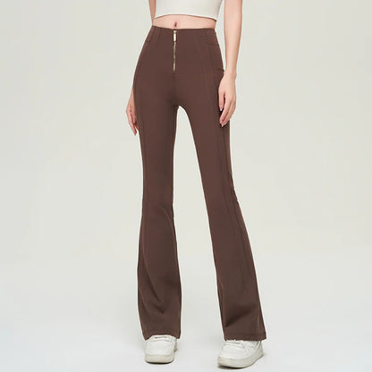 Bell Bottoms Yoga Pants Front Zip Bootcut Yoga Leggings Gym Pant Butt Lifting Yoga Legging Flare Leggings Zipper