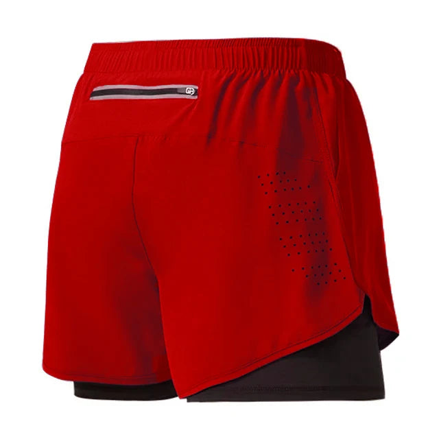 Running Shorts Sportswear 2 in 1 Training Short Pant Summer Double-deck Beach Homme Jogging Clothing Gym Sport Shorts Men