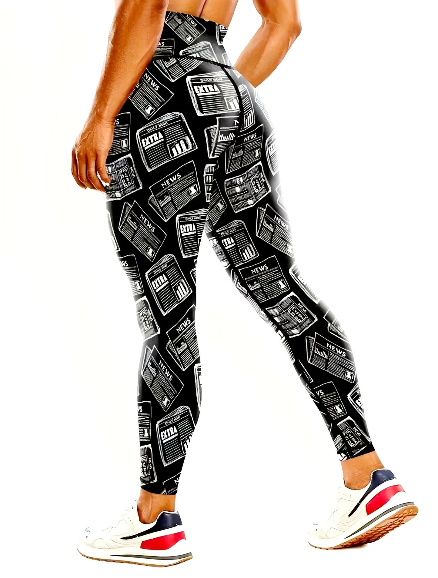 Women's 50-color high-waist printed yoga pants, hip-lifting tight quick-drying sports yoga pants
