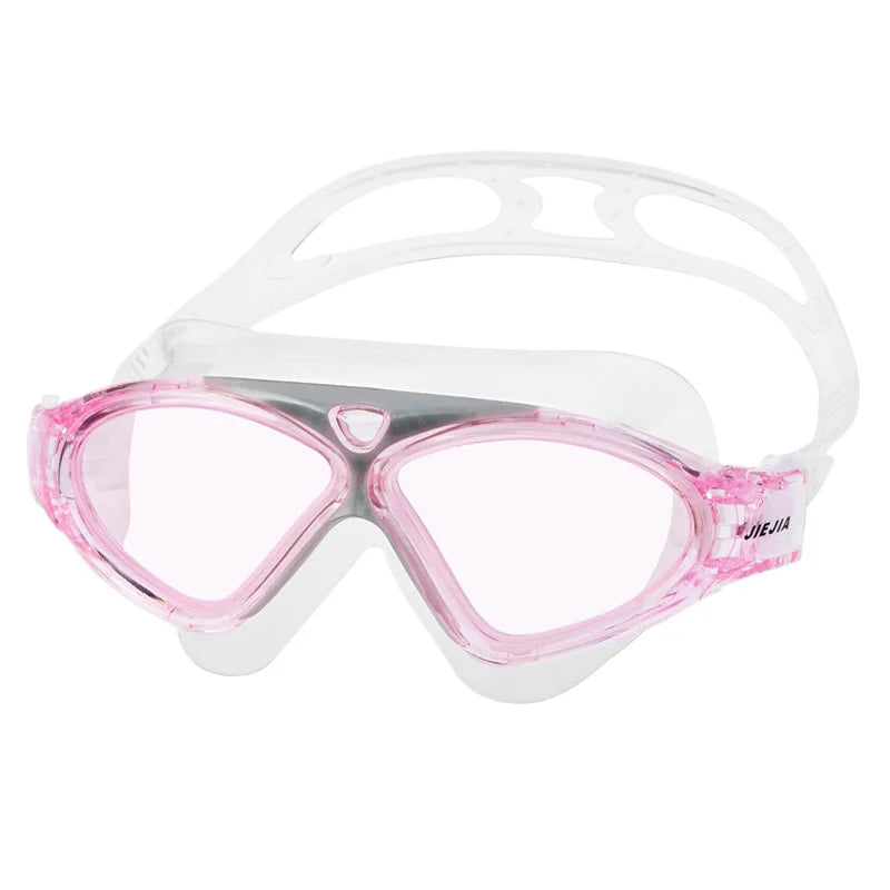 Big Frame Professional Swimming Goggles for Men Women Swim Glasses Anti-fog HD Waterproof Silicone Adult Diving Eyewear