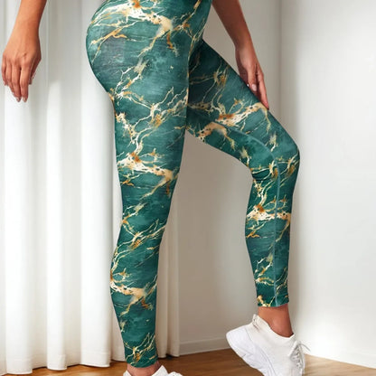 Seamless Peach Hip Leggings Lifting Line Tight Fitting European American Cross-Border Sports Fitness Leggings Tie-Dye