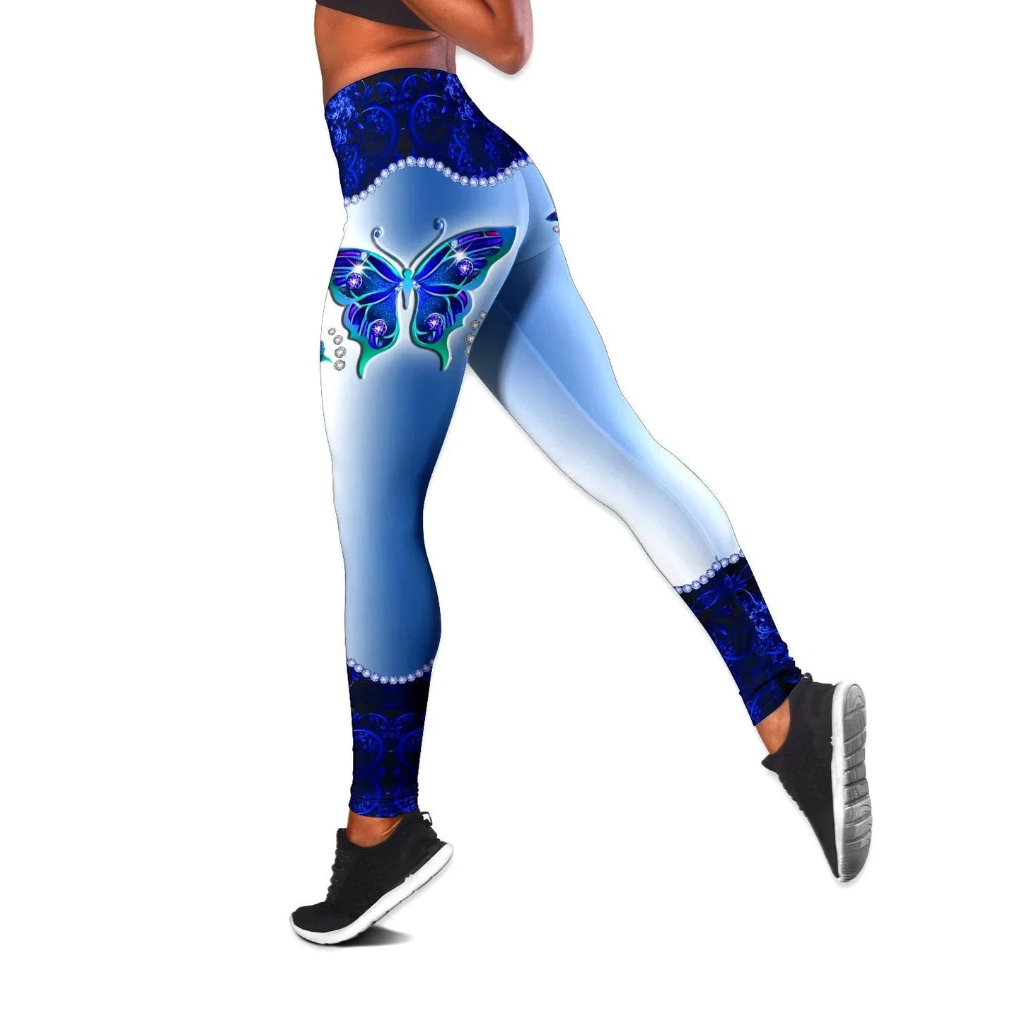 Butterfly 3D Printed Women's Leggings Fitness Female Full Length Leggings yoga Running Pants DDK104