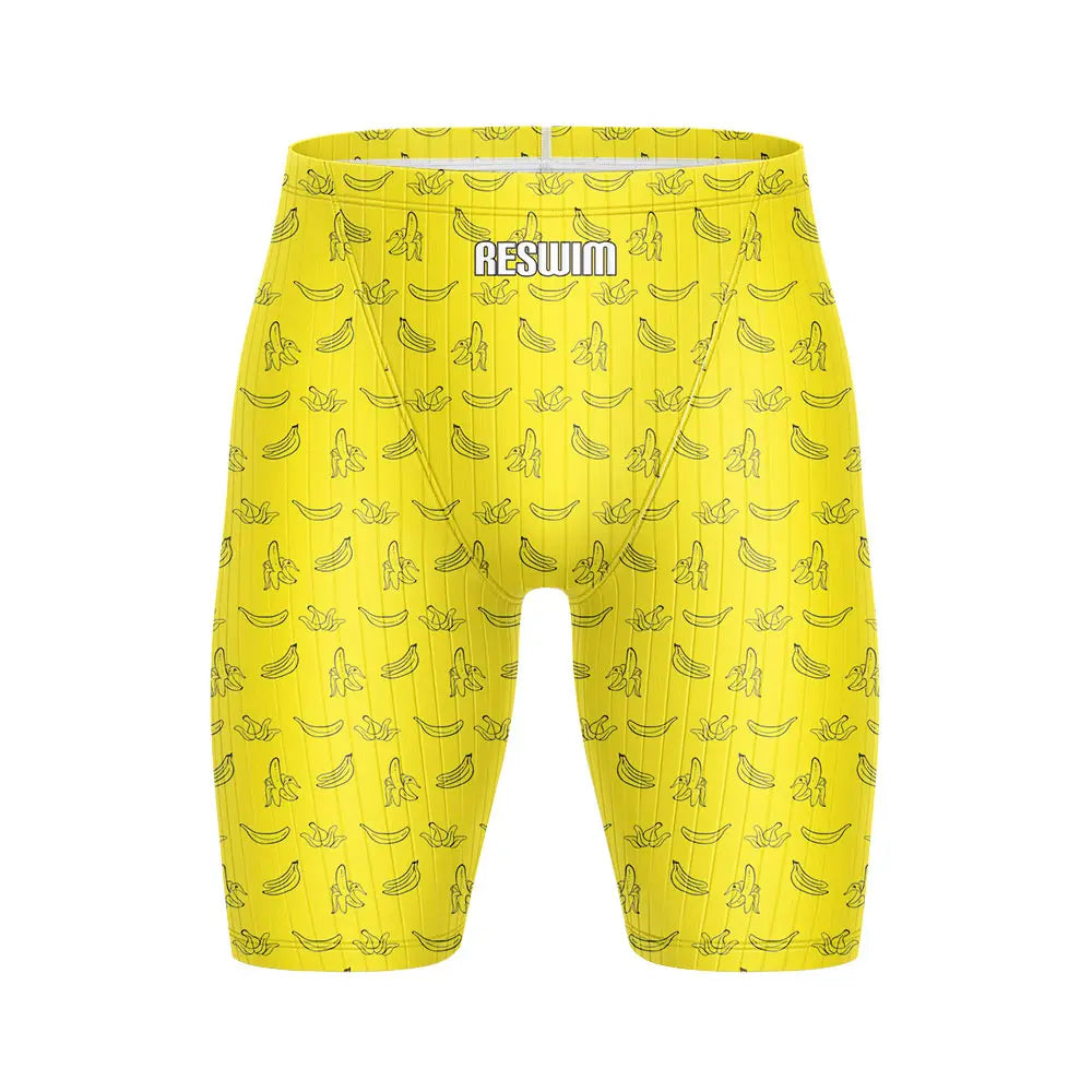 Men's Swim Jammer Swimsuit Swimming Trunks Beach Tights Shorts Athletic Training Swimwear Pool Suit Running Surfing Pants