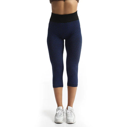 YSDNCHI Push Up Leggings Breathable Workout Capris Sport Leggins Seamless High Waist Mid-Calf Women Gym Fitness Yoga Clothing