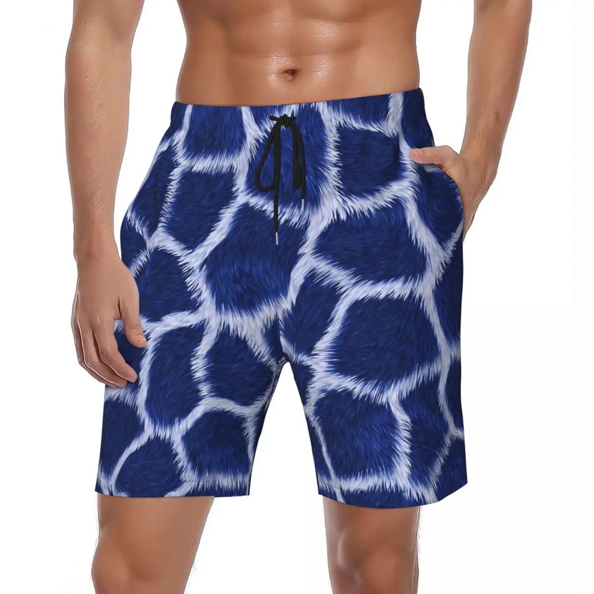 Rainbow Giraffe Board Shorts Summer Animal Print Board Short Pants Men Printed Running Surf Breathable Swim Trunks
