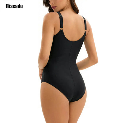 Fashion Woman Floral Print Swimsuit 1 piece U-back Adjustable Strap Athletic Training Swimwear Bathing Suits