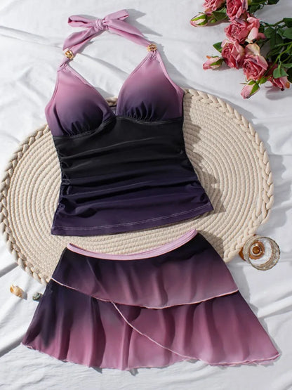 Cover Ups Swimsuit Women Summer Bathing Suit Bikini Tankini Set Sleeveless Swimwear Women Beach Swimming Suit For Female