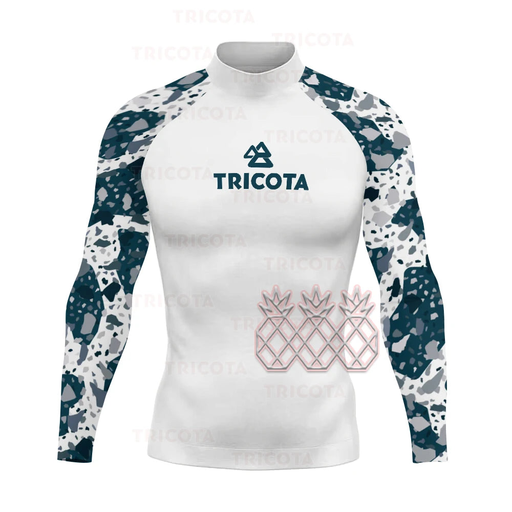 Surfing Rash Guard Swimwear Men's Long Sleeve UV Protection Diving Wear Summer Water Sports Swimming Rashguard Surfing T-shirts