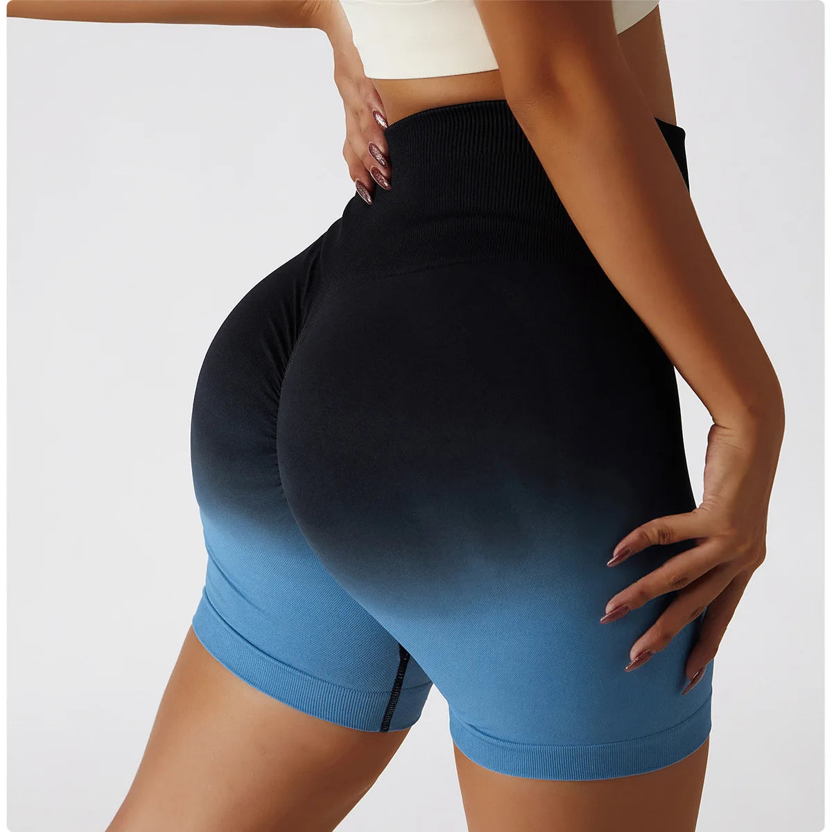 Summer Seamless High Waist Yoga Shorts Butt Lift Cycling Shorts Gym Shorts Women Pants Breathable Tie-dye Sports Leggings Women
