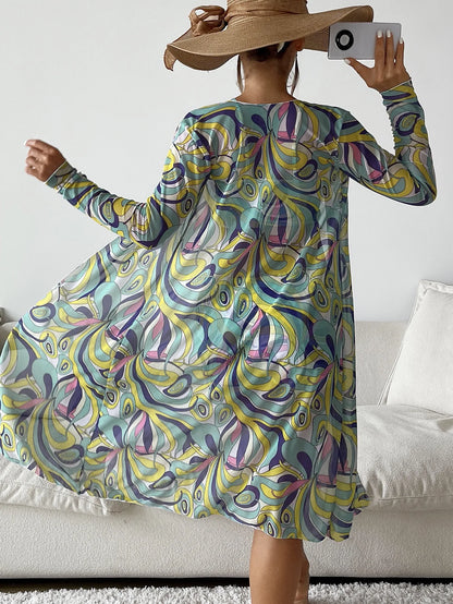 3 Pieces  Print Bikini Women High Waist Swimsuit Cover Up Swimwear Female Lady Bathing Suit Swimming Summer Beachwear