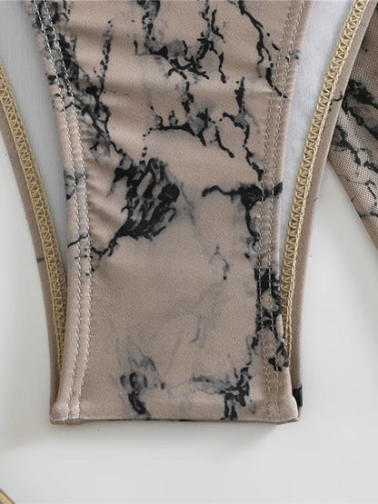 Ring Link 3 Piece Triangle Bikini String Skirt Swimsuit Women Swimwear Female Bather Bathing Swimming Swim Suit Beachwear