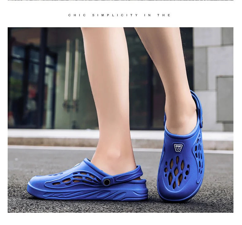 Men Sandals Light EVA Men's Casual Shoes Hole Shoes Clogs Home Garden Outdoor Male Beach Flat Slippers Big Size 49
